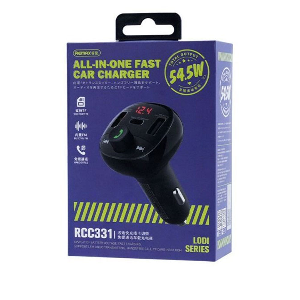 FM Трансмитер Remax Lodi RCC331, Зарядно за кола, 54.5W, Bluetooth, Черен – 40339 D-40339 6 FM Трансмитер Remax Lodi RCC331, Зарядно за кола, 54.5W, Bluetooth, Черен – 40339 - Image 4