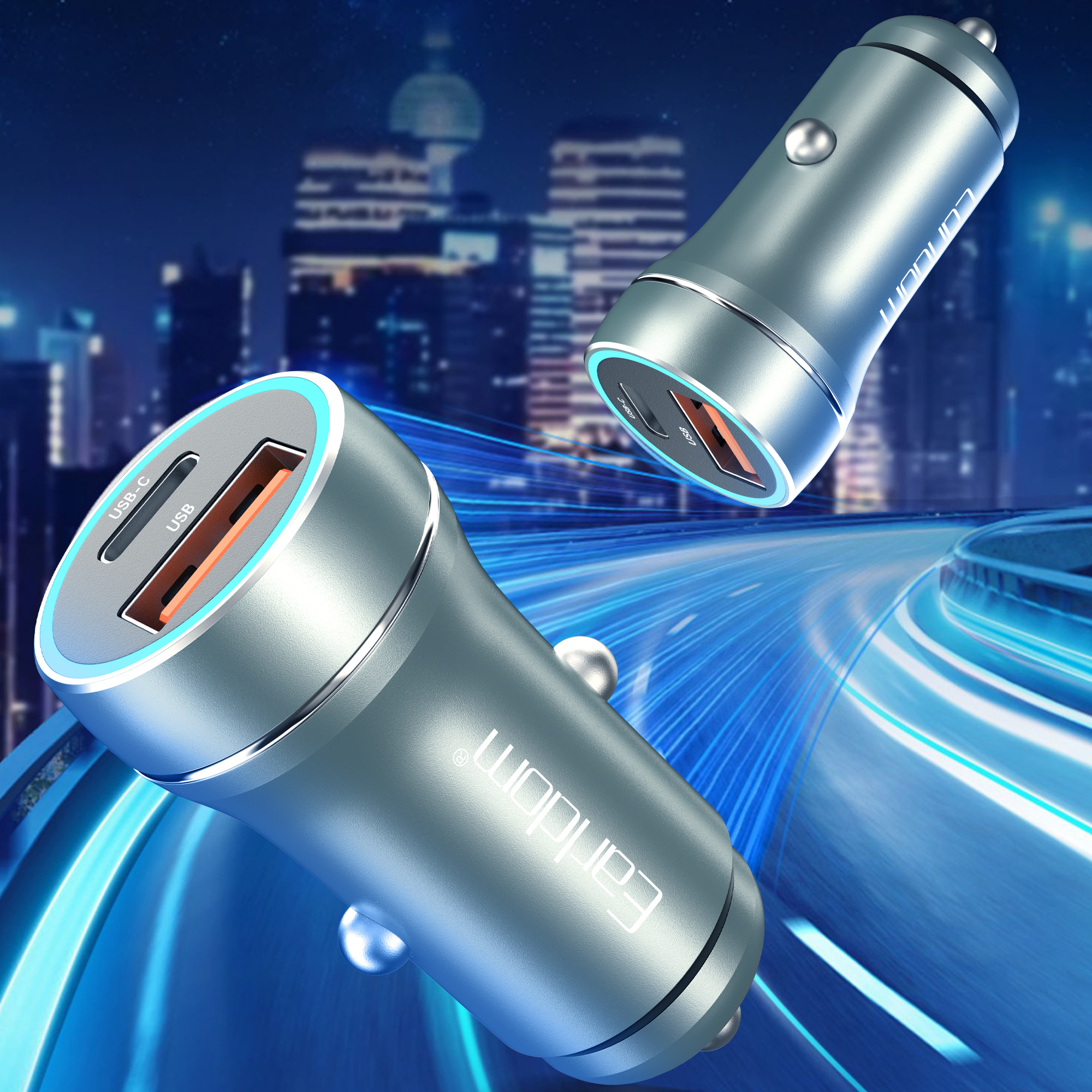 Зарядно устройство за кола Earldom ES-CC29, 30W, USB QC3.0, PD, С Lightning - PD кабел, Сребрист - 40352 D-40352 6 Зарядно устройство за кола Earldom ES-CC29, 30W, USB QC3.0, PD, С Lightning - PD кабел, Сребрист - 40352 - Image 4