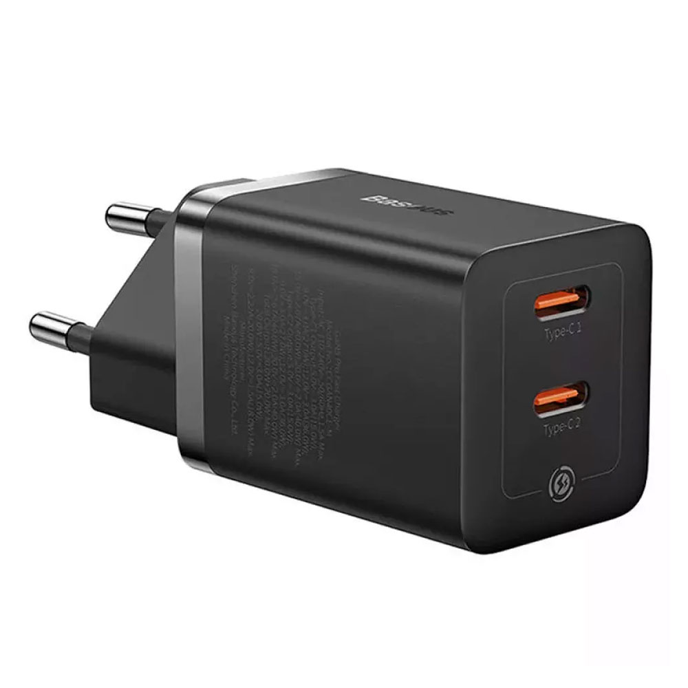 Мрежово зарядно устройство Baseus GaN5 Pro Fast Charger, 40W, 2 x Type-C F, Черен - 40408 D-40408 5 Мрежово зарядно устройство Baseus GaN5 Pro Fast Charger, 40W, 2 x Type-C F, Черен - 40408 - Image 3