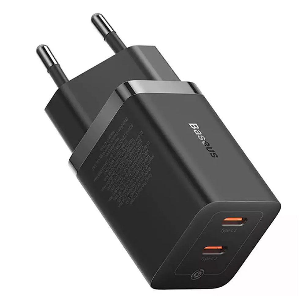 Мрежово зарядно устройство Baseus GaN5 Pro Fast Charger, 40W, 2 x Type-C F, Черен - 40408 D-40408 6 Мрежово зарядно устройство Baseus GaN5 Pro Fast Charger, 40W, 2 x Type-C F, Черен - 40408 - Image 4