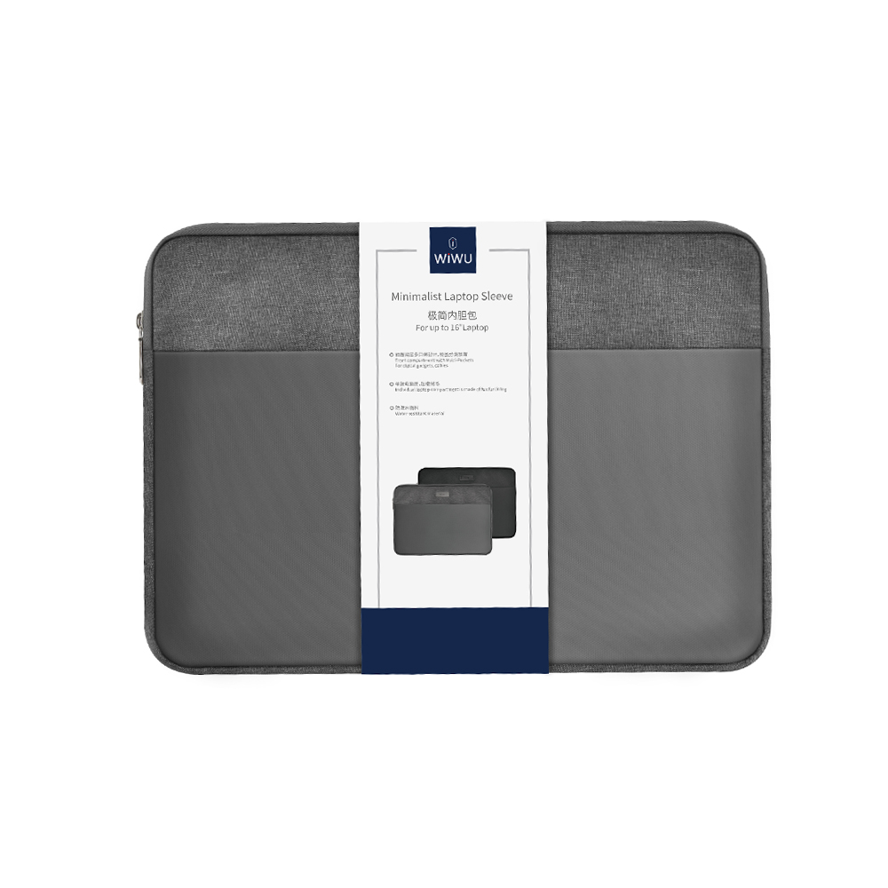 Чанта за лаптоп WiWu, 16", Сив - 45332 D-45332 4 Чанта за лаптоп WiWu, 16", Сив - 45332 - Image 2