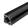 АЛУМИНИЕВ ПРОФИЛ ЗА LED ЛЕНТА ЧЕРЕН С ЧЕРЕН РАЗСЕЙВАТЕЛ L=2m OP-5001