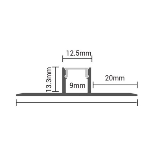 АЛУМИНИЕВ ПРОФИЛ ЗА LED ЛЕНТА СИВ L=2m - Image 2