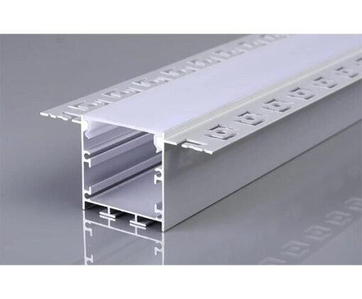 АЛУМИНИЕВ ПРОФИЛ ЗА LED ЛЕНТА L=2m 71.5*35mm СРЕБРИСТО ТЯЛО С БЯЛ РЕФЛЕКТОР