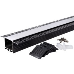 АЛУМИНИЕВ ПРОФИЛ ЗА LED ЛЕНТА L=2m 71.5*35mm ЧЕРНО ТЯЛО С БЯЛ РЕФЛЕКТОР OP-5125