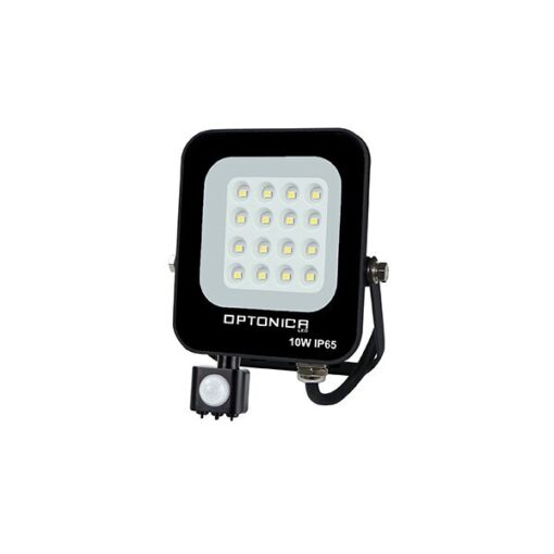 LED SMD ПРОЖЕКТОР ЧЕРЕН 10W 900LM AC220-240V 90° IP65 2700K + СЕНЗОР