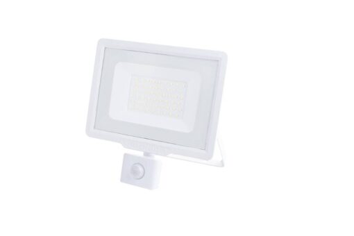 50W LED SMD ПРОЖЕКТОР 4000LM AC220-265V 120° IP65 СЪС СЕНЗОР, БЯЛ – Студено Бяла