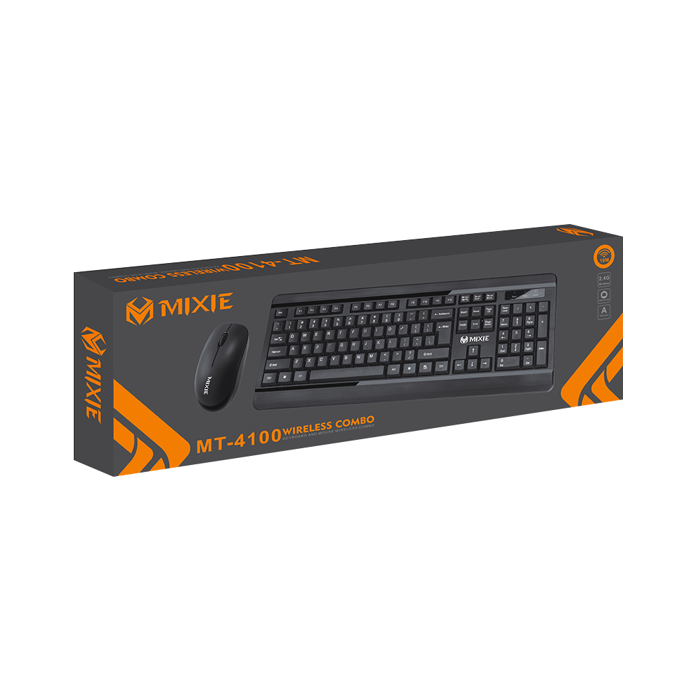 Комплект мишка и клавиатура Mixie MT-4100, Безжични, Черен - 6141 D-6141 6 Комплект мишка и клавиатура Mixie MT-4100, Безжични, Черен - 6141 - Image 4