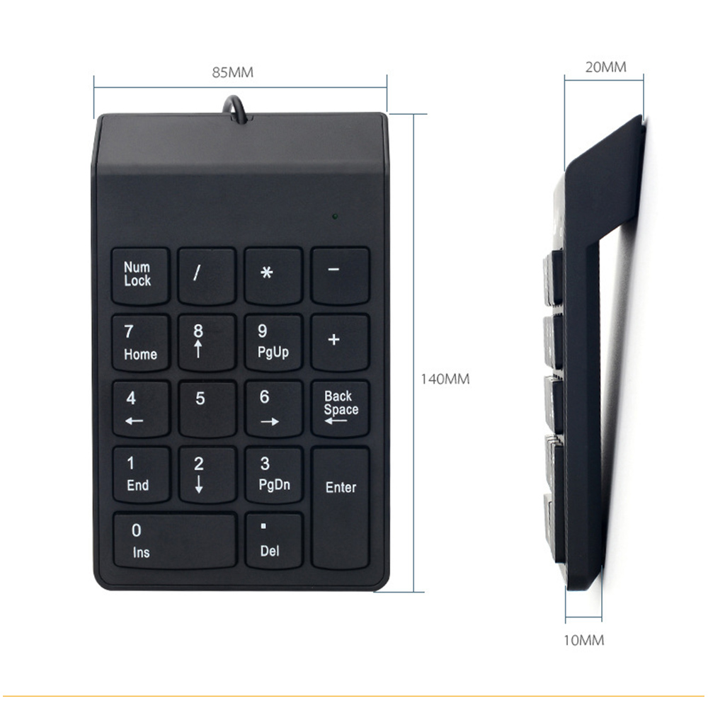Клавиатура No brand K2, Num pad, Черен - 6185 D-6185 3 Клавиатура No brand K2, Num pad, Черен - 6185 - Image 2