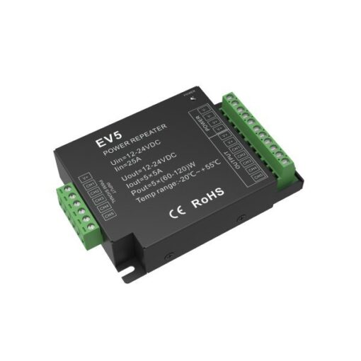 УСИЛВАТЕЛ 12-24VDC 5A*CH, MAX 25A 300W/600W(12V/24V)