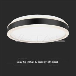 Led Осветител 38w Кръг За Таван Черна Рамка 4000k Димиращ VTAC-6908
