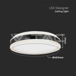 Led Осветител 38w Кръг За Таван Черна Рамка 4000k Димиращ VTAC-6908