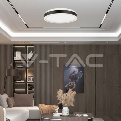 Led Осветител 38w Кръг За Таван Черна Рамка 4000k Димиращ - Image 5