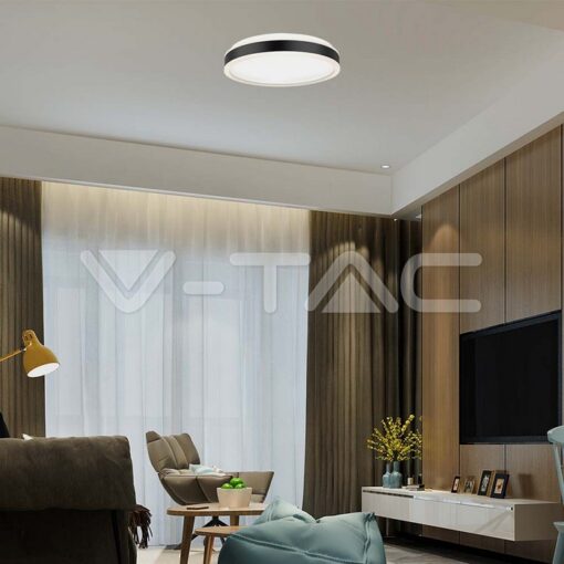Led Осветител 38w Кръг За Таван Черна Рамка 4000k Димиращ - Image 6