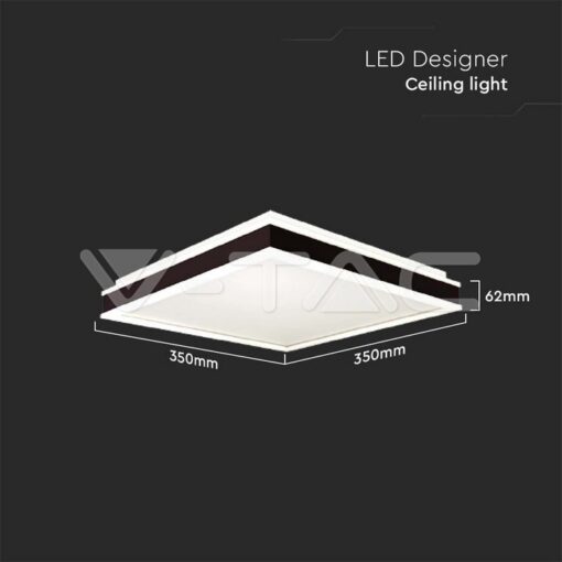 Led Осветител 18w Квадрат За Таван Черна Рамка 4000k Димиращ - Image 4