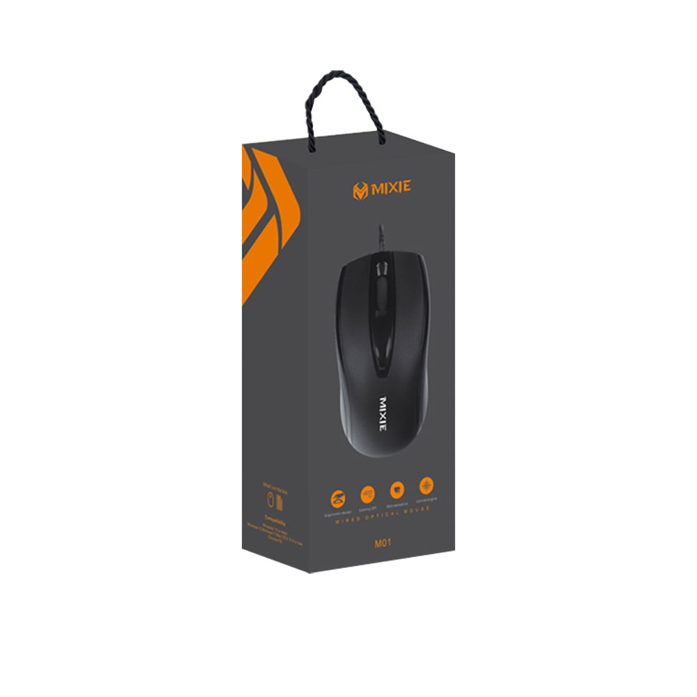 Мишка Mixie M01, Оптична, 3D, Черен - 723 D-723 5 Мишка Mixie M01, Оптична, 3D, Черен - 723 - Image 3