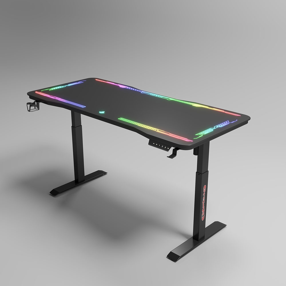 Геймърско бюро No brand Y109, 4 в 1, RGB, Черен - 74009 D-74009 3 Геймърско бюро No brand Y109, 4 в 1, RGB, Черен - 74009 - Image 2