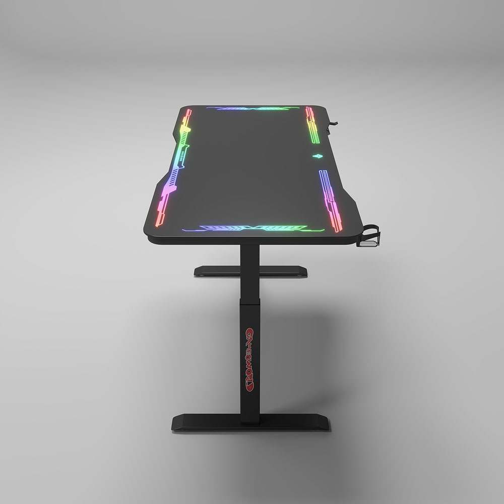 Геймърско бюро No brand Y109, 4 в 1, RGB, Черен - 74009 D-74009 5 Геймърско бюро No brand Y109, 4 в 1, RGB, Черен - 74009 - Image 4