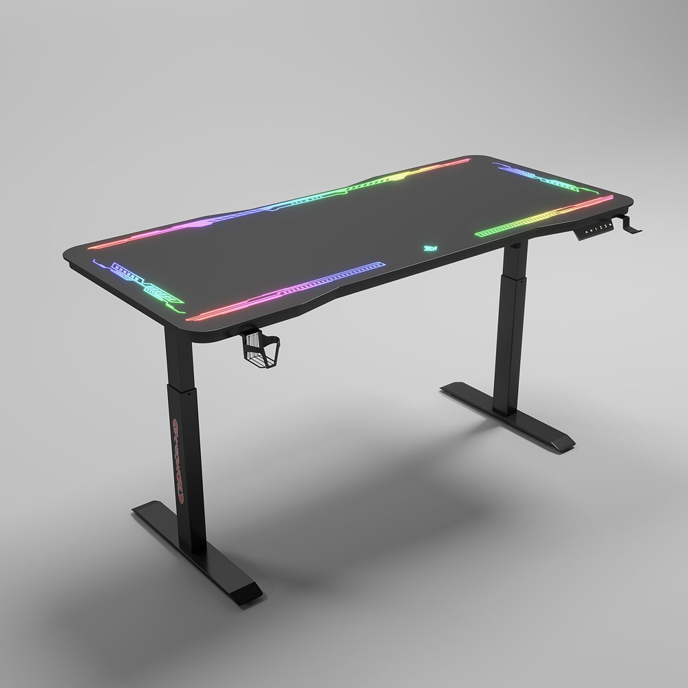 Геймърско бюро No brand Y109, 4 в 1, RGB, Черен - 74009 D-74009 8 Геймърско бюро No brand Y109, 4 в 1, RGB, Черен - 74009 - Image 7