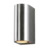 СТЕНЕН ОСВЕТИТЕЛ АЛУМИНИЙ INOX IP54 2*GU10 ЦОКЪЛ AC220-240V OP-7447