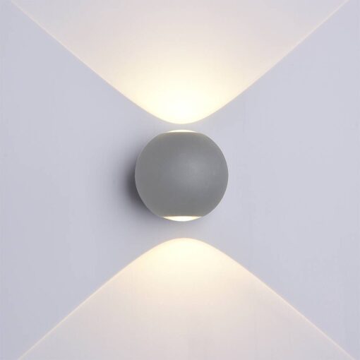 LED СТЕНЕН ОСВЕТИТЕЛ CREE AC100-240V 6W IP54 660LM СИВО ТЯЛО 4000K