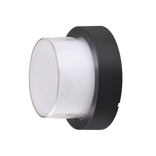 15W LED СТЕНЕН ОСВЕТИТЕЛ КРЪГЪЛ ЧЕРЕН – Неутрално Бяло