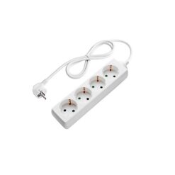 РАЗКЛОНИТЕЛ 4-ГНЕЗДА 3G1.5mm-3M, 16A, 230V, Max3500W, IP20 – БЯЛ