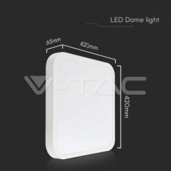 48w Led Плафон 6500k Квадрат Бял Ip44 VTAC-76321