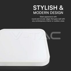 48w Led Плафон 6500k Квадрат Бял Ip44 VTAC-76321