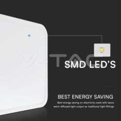 48w Led Плафон 6500k Квадрат Бял Ip44 VTAC-76321