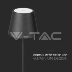Led 2w Настолна Лампа 4400ma 3000k Ip54 Черен-Sku:7652 VTAC-7652