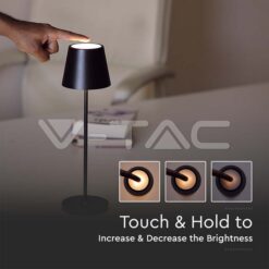 Led 2w Настолна Лампа 4400ma 3000k Ip54 Черен-Sku:7652 VTAC-7652