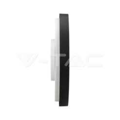24w Плафон Мик.Сензор 4000k Кръг Черен Ip44 VTAC-76701