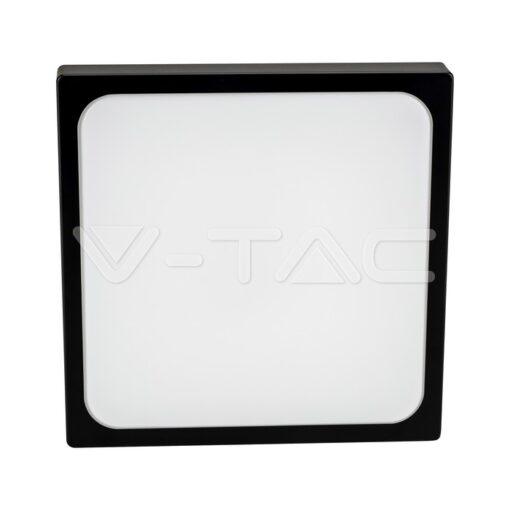 24w Плафон Мик.Сензор 4000k Квад.Черен Ip44-Sku:7673 - Image 3