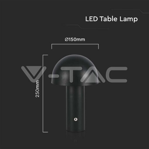 Led Настолна Лампа 1800mah Батерия 150x250 3 В 1 Черно Тяло - Image 5