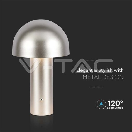 Led Настолна Лампа 1800mah Батерия 150x250 3 В 1 Шампанско Тяло - Image 2