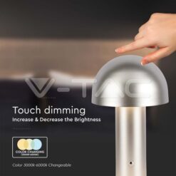 Led Настолна Лампа 1800mah Батерия 150x250 3 В 1 Шампанско Тяло VTAC-7937