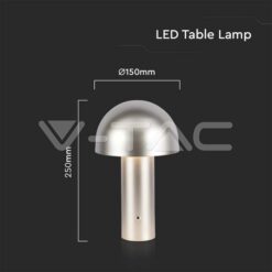 Led Настолна Лампа 1800mah Батерия 150x250 3 В 1 Шампанско Тяло VTAC-7937