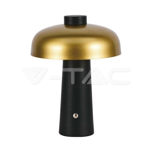 3w Led Настолна Лампа 1800mah Златно С Черно 3000к