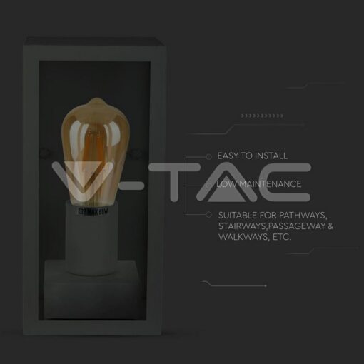 Стенна Лампа 1хe27 Черна Прозрачна - 8517 - Image 7