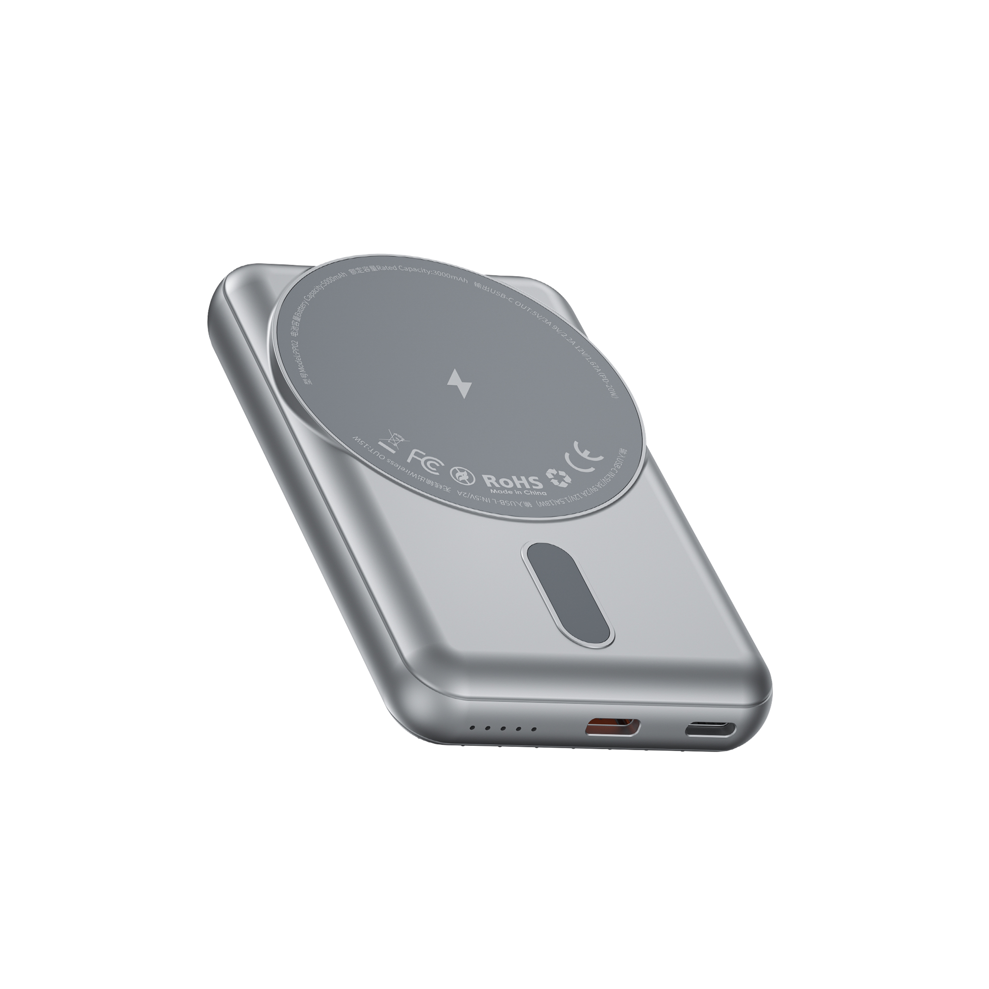 Преносима батерия WiWu PP02, 5000mAh, 20W, Qi, MagSafe, Различни цветове - 87082 D-87082 4 Преносима батерия WiWu PP02, 5000mAh, 20W, Qi, MagSafe, Различни цветове - 87082 - Image 2