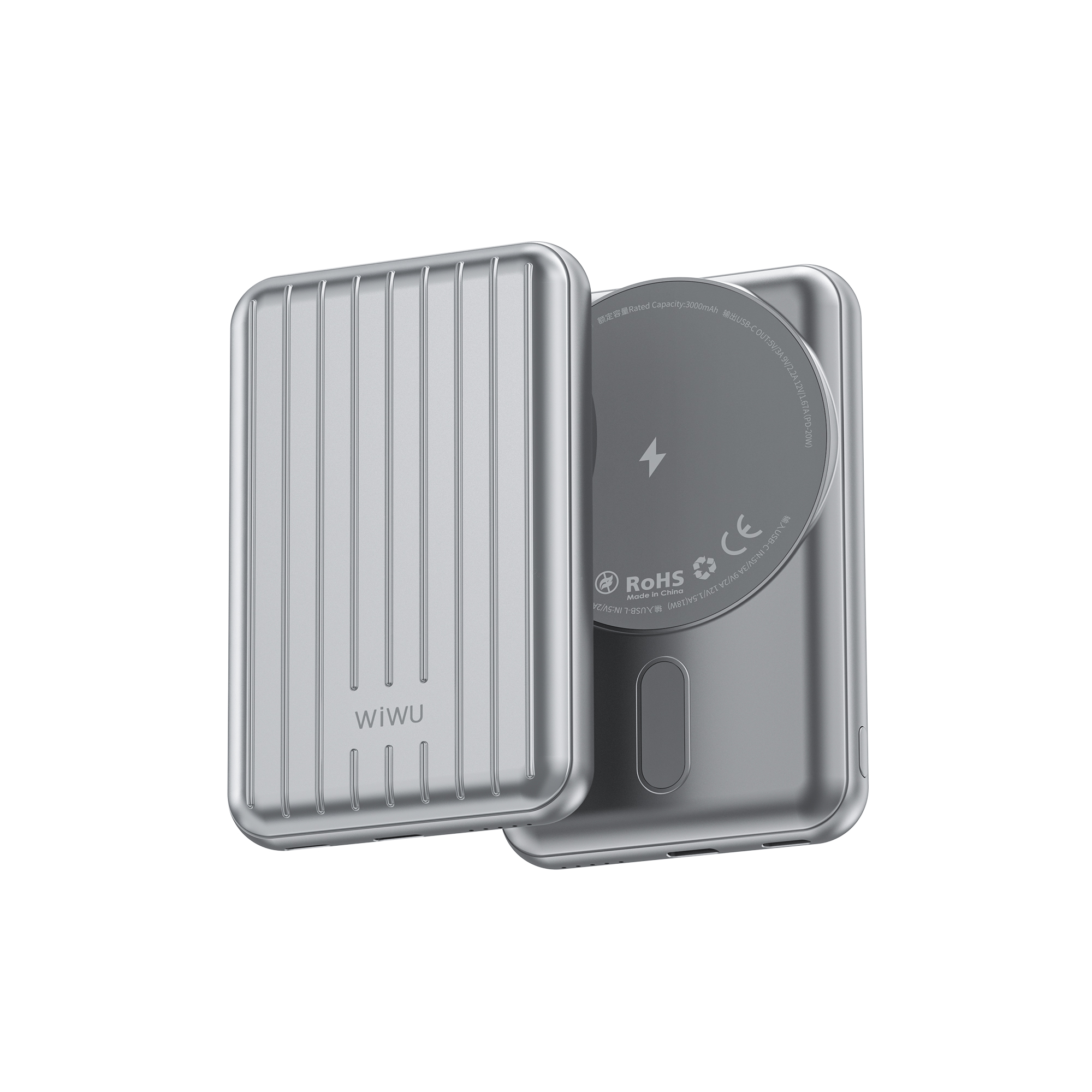 Преносима батерия WiWu PP02, 5000mAh, 20W, Qi, MagSafe, Различни цветове - 87082 D-87082 5 Преносима батерия WiWu PP02, 5000mAh, 20W, Qi, MagSafe, Различни цветове - 87082 - Image 3