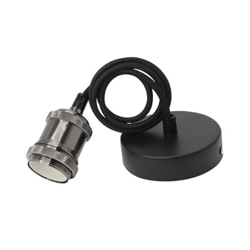 РЕТРО ПЕНДЕЛ LIGHT HOLDER 1M E27 ПЕРЛЕНО ЧЕРНО