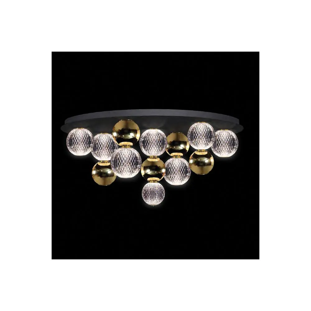 DIAMOND LED ТЯЛО ЗА ТАВАН 32W 3000K, ЧЕРНО+ЗЛАТО