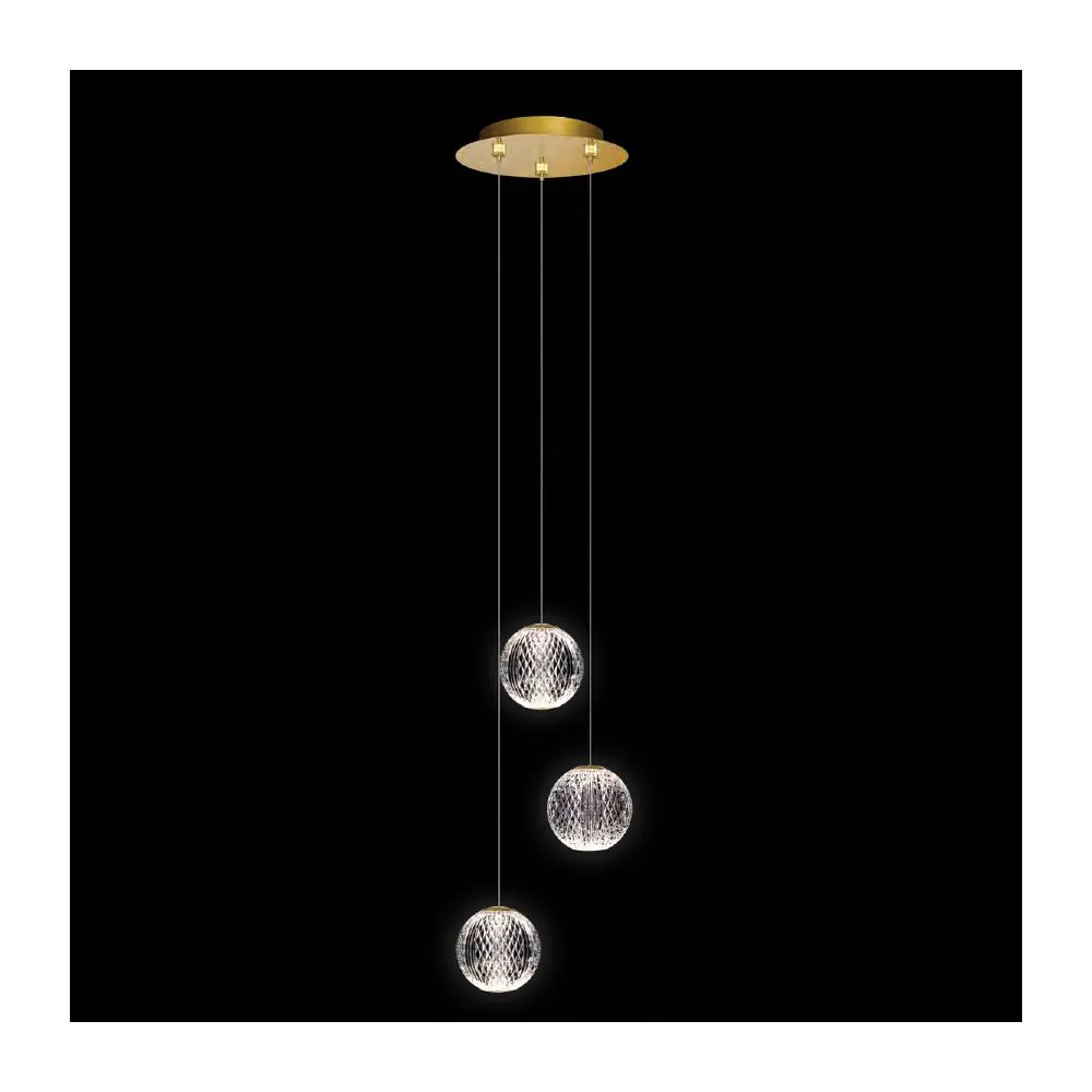 DIAMOND LED ПЕНДЕЛ 12W 3000K, ЗЛАТО