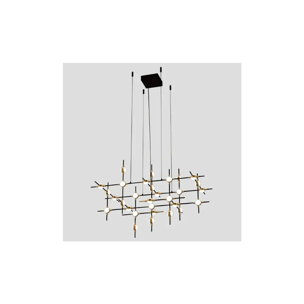 MODULAR LED ПЕНДЕЛ 72W 3000K, ЧЕРНО+ЗЛАТО