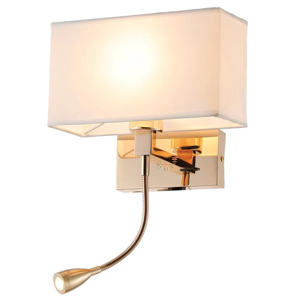 ROSA LED АПЛИК 3W 3000K + 1XE27, ФРЕНСКО ЗЛАТО