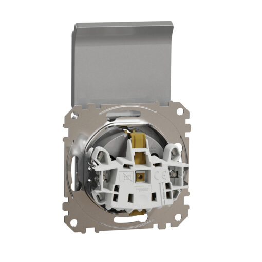 SDD113023 Sedna Design & Elements Контакт шуко с капак и детска защита, 2P+E винтово свързване 16А 250V алуминий - Image 3