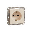 SDD112026 Sedna Design & Elements Контакт шуко без детска защита, 2P+E безвинтово свързване 16А 250V крем SE-SDD114026