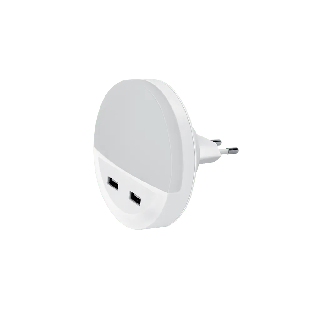LED НОЩНА ЛАМПА С 2*USB 0.5W 4000K